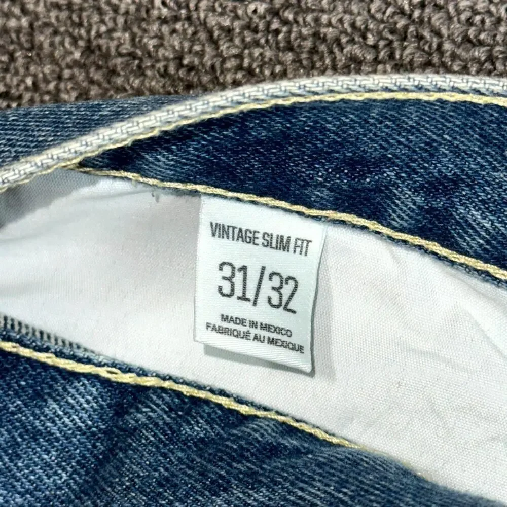 Urban Outfitters BDG Jeans Men's 31/32 Blue Denim Distressed Vintage Slim Fit